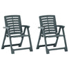 alt="Garden Chairs 2 pcs Plastic Green"