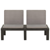 Garden Lounge Bench with Cushion Plastic Grey