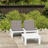 alt="2 Piece Garden Lounge Set with Cushions Plastic White"
