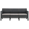 3-Seater Garden Sofa with Cushions Anthracite PP