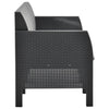 3-Seater Garden Sofa with Cushions Anthracite PP