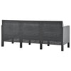 3-Seater Garden Sofa with Cushions Anthracite PP