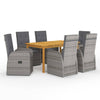 alt="7 Piece Garden Dining Set Grey"