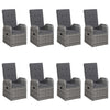9 Piece Garden Dining Set Grey