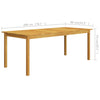 7 Piece Garden Dining Set Grey