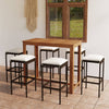 alt="7 Piece Garden Bar Set with Cushions Brown""