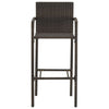 7 Piece Garden Bar Set Brown