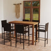alt="7 Piece Garden Bar Set Brown"