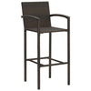 9 Piece Garden Bar Set Brown