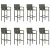 9 Piece Garden Bar Set Grey