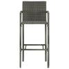 9 Piece Garden Bar Set Grey