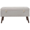 Bench with Storage Compartment Grey 80 cm Velvet