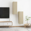 TV Cabinets 2 pcs Sonoma Oak 30.5x30x90 cm Chipboard