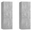 TV Cabinets 2 pcs Concrete Grey 30.5x30x90 cm Chipboard