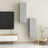 TV Cabinets 2 pcs Concrete Grey 30.5x30x90 cm Chipboard
