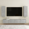 TV Cabinets 2 pcs Concrete Grey 30.5x30x90 cm Chipboard