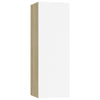 TV Cabinet White and Sonoma Oak 30.5x30x90 cm Chipboard