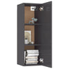 TV Cabinet High Gloss Grey 30.5x30x90 cm Engineered Wood
