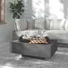 alt="803382 vidaXL Coffee Table Grey 85x55x31 cm Chipboard""