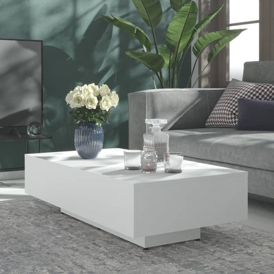 alt="803389 vidaXL Coffee Table White 115x60x31 cm Chipboard"