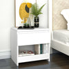 alt="Bedside Cabinet White 40x30x39 cm Chipboard"