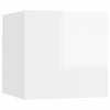 Wall Mounted TV Cabinet High Gloss White 30.5x30x30 cm