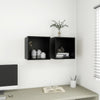 alt="Wall Cabinets 2 pcs Black 37x37x37 cm Chipboard"