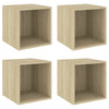 Wall Cabinets 4 pcs Sonoma Oak 37x37x37 cm Chipboard