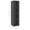 Wall-mounted TV Cabinet Grey 37x37x142.5 cm Chipboard