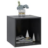 TV Cabinets 2 pcs Grey 37x35x37 cm Chipboard