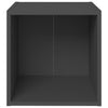 TV Cabinets 4 pcs Grey 37x35x37 cm Chipboard