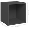 TV Cabinets 4 pcs Grey 37x35x37 cm Chipboard