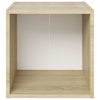 TV Cabinets 4 pcs White and Sonoma Oak 37x35x37 cm Chipboard