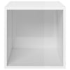 TV Cabinets 4 pcs High Gloss White 37x35x37 cm Chipboard