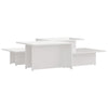 Coffee Tables 2 pcs High Gloss White 111.5x50x33 cm Chipboard