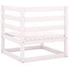 Garden Corner Sofas 2 pcs White Solid Pinewood