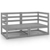 alt="Garden Corner Sofas 2 pcs Grey Solid Pinewood"