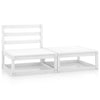 alt="2 Piece Garden Lounge Set White Solid Pinewood"