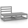 alt="2 Piece Garden Lounge Set Grey Solid Pinewood"