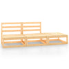 alt="3 Piece Garden Lounge Set Solid Pinewood"