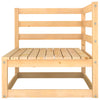 Garden Corner Sofa with Grey Cushions Solid Pinewood
