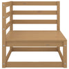 Garden Corner Sofa with Cream Cushions Solid Pinewood