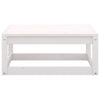 Garden Footstool with Cushion White Solid Pinewood