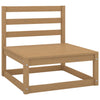 Garden Middle Sofas with Cream Cushions 2 pcs Solid Pinewood