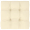 Garden Middle Sofas with Cream Cushions 2 pcs Solid Pinewood