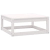 Garden Footstools with Cushions 2 pcs White Solid Pinewood
