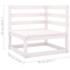 2 Piece Garden Lounge Set with Cushions White Solid Pinewood