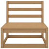 2 Piece Garden Lounge Set Cushions Honey Brown Solid Pinewood