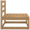2 Piece Garden Lounge Set Cushions Honey Brown Solid Pinewood