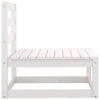 3 Piece Garden Lounge Set with Cushions White Solid Pinewood